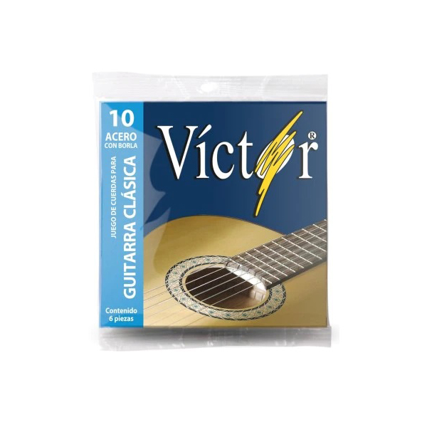 Cuerdas Víctor de Acero Con Borla P/Guitarra Acústica 