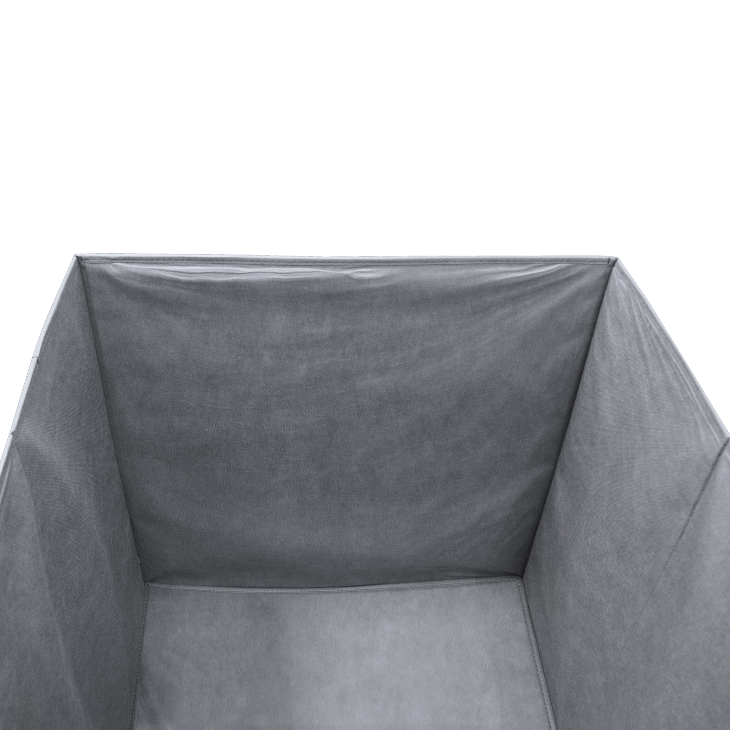 Cesto de ropa sucia con tapa gris cuadrado