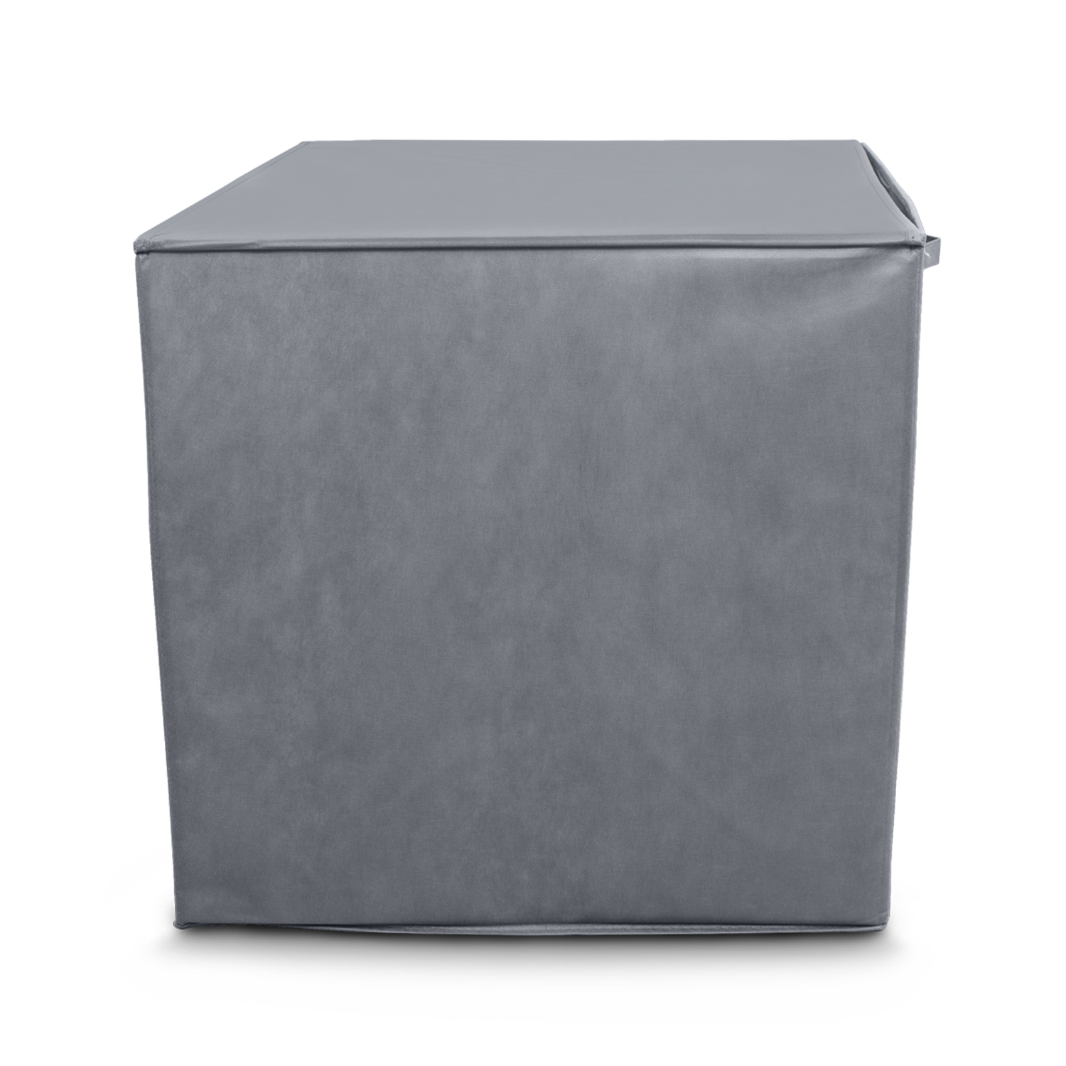 Cesto de ropa sucia con tapa gris cuadrado