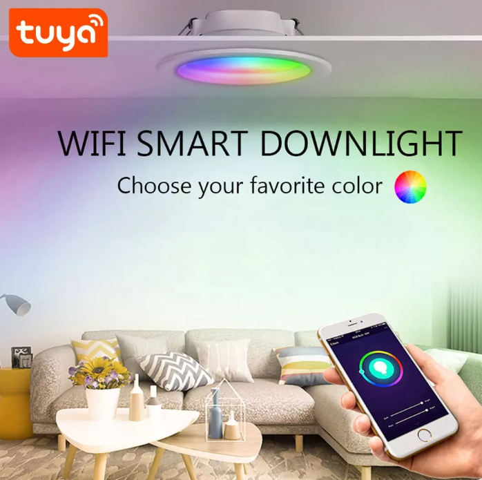 Luz inteligente empotrable Led RGB con Alexa y Google Home