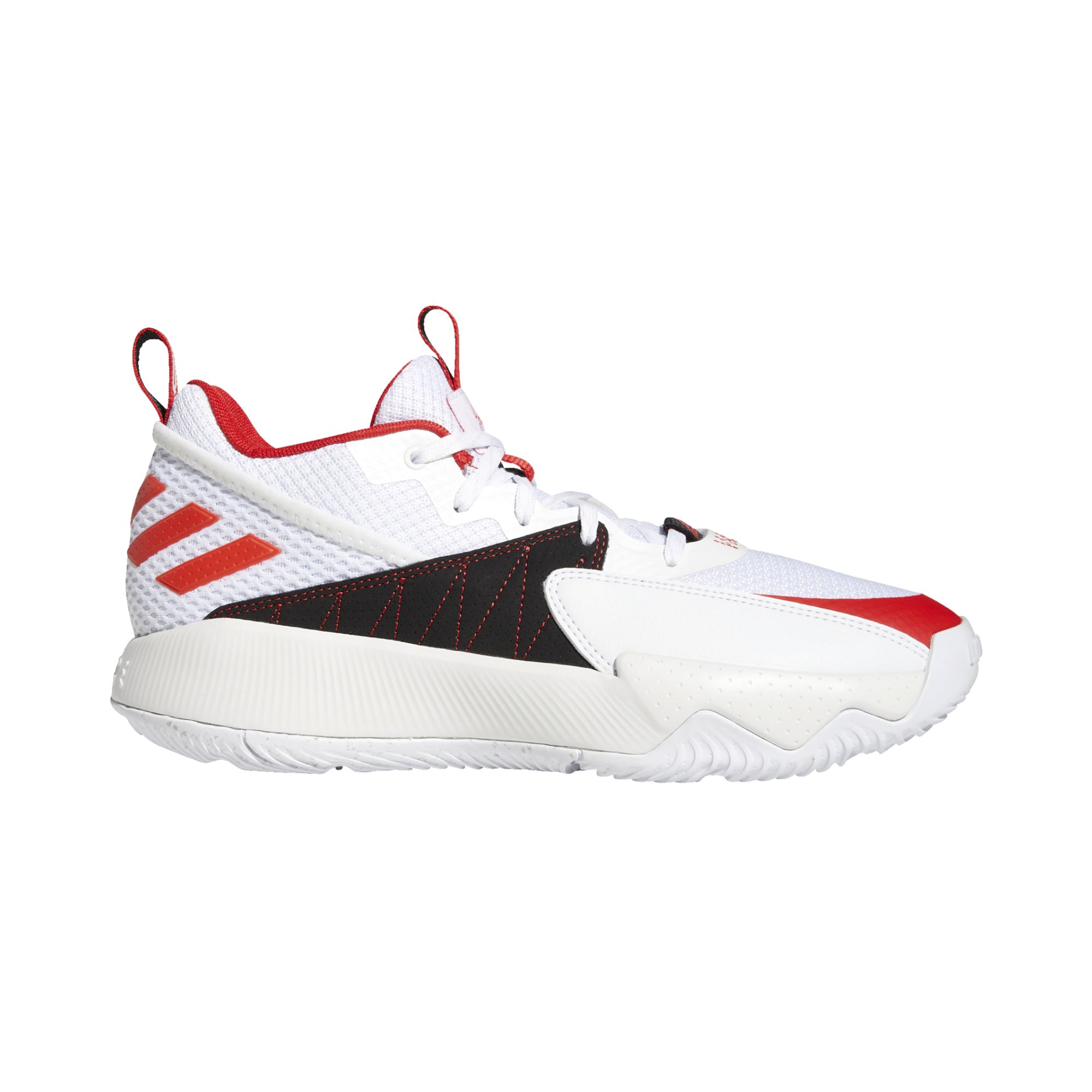 Tenis Adidas Dame Certified Basketball Blanco con Rojo Hombre Originales GY8965