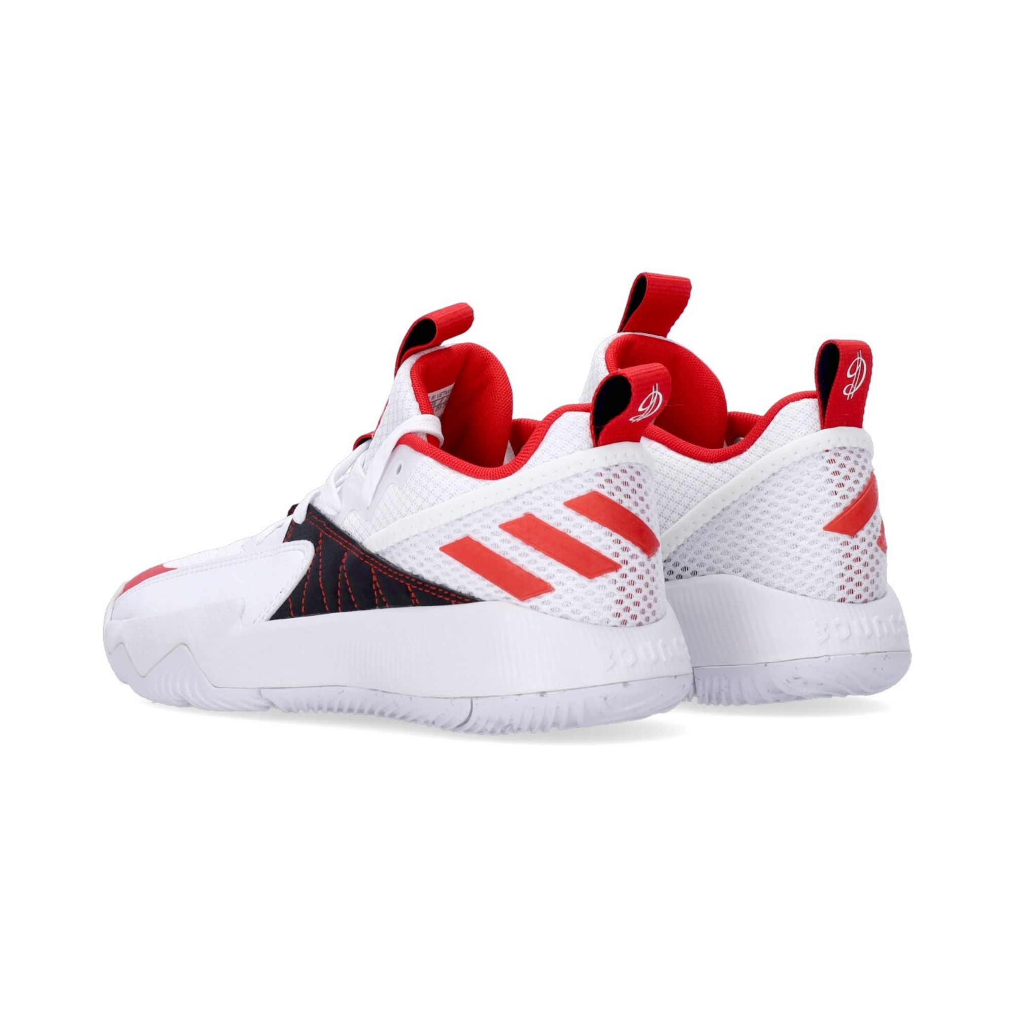 Tenis Adidas Dame Certified Basketball Blanco con Rojo Hombre Originales GY8965