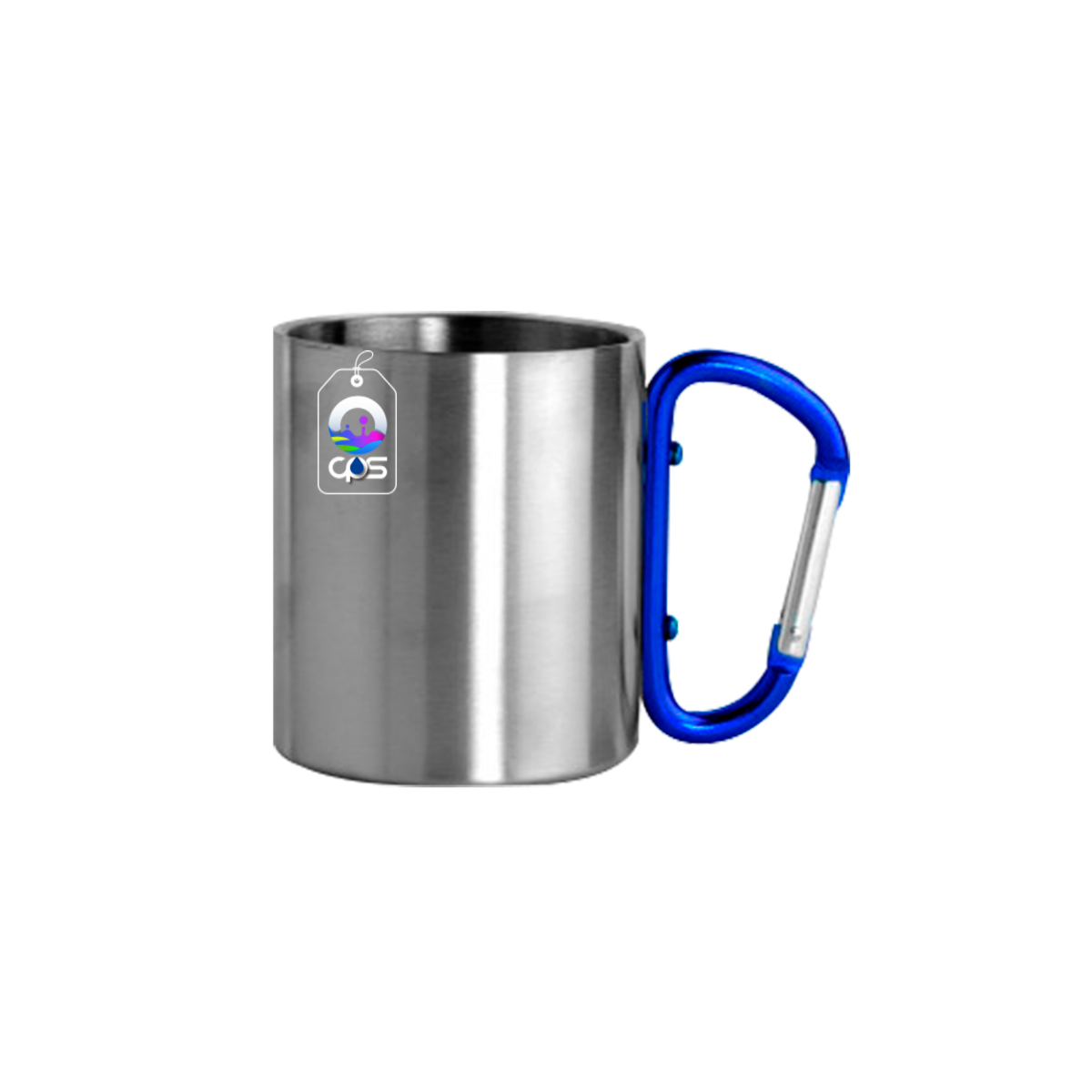 Taza con mosquetón de acero inoxidable de 10oz. Para sublimar..