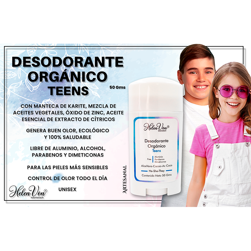 Desodorante Natural Para Teen´s de Citricos Organico