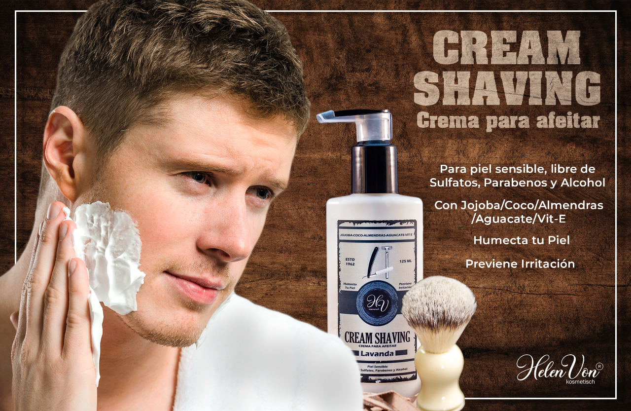 Crema para Afeitar Para Hombre Humectante Natural