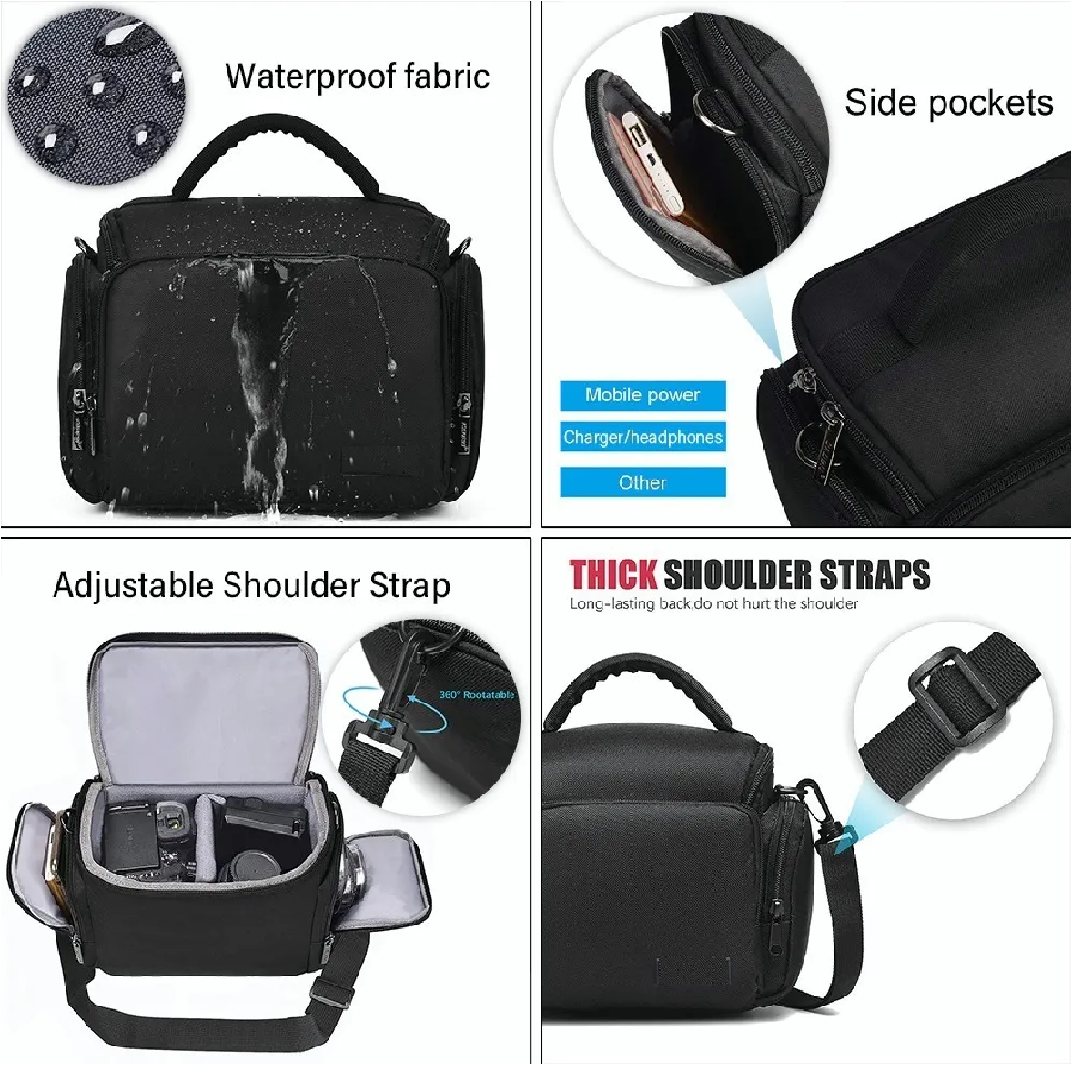 Mochila Para Camara Reflex Compacta Nikon Canon Sony Dslr