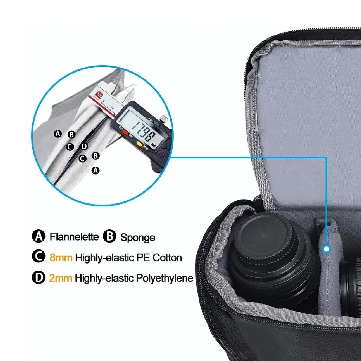 Mochila Para Camara Reflex Compacta Nikon Canon Sony Dslr