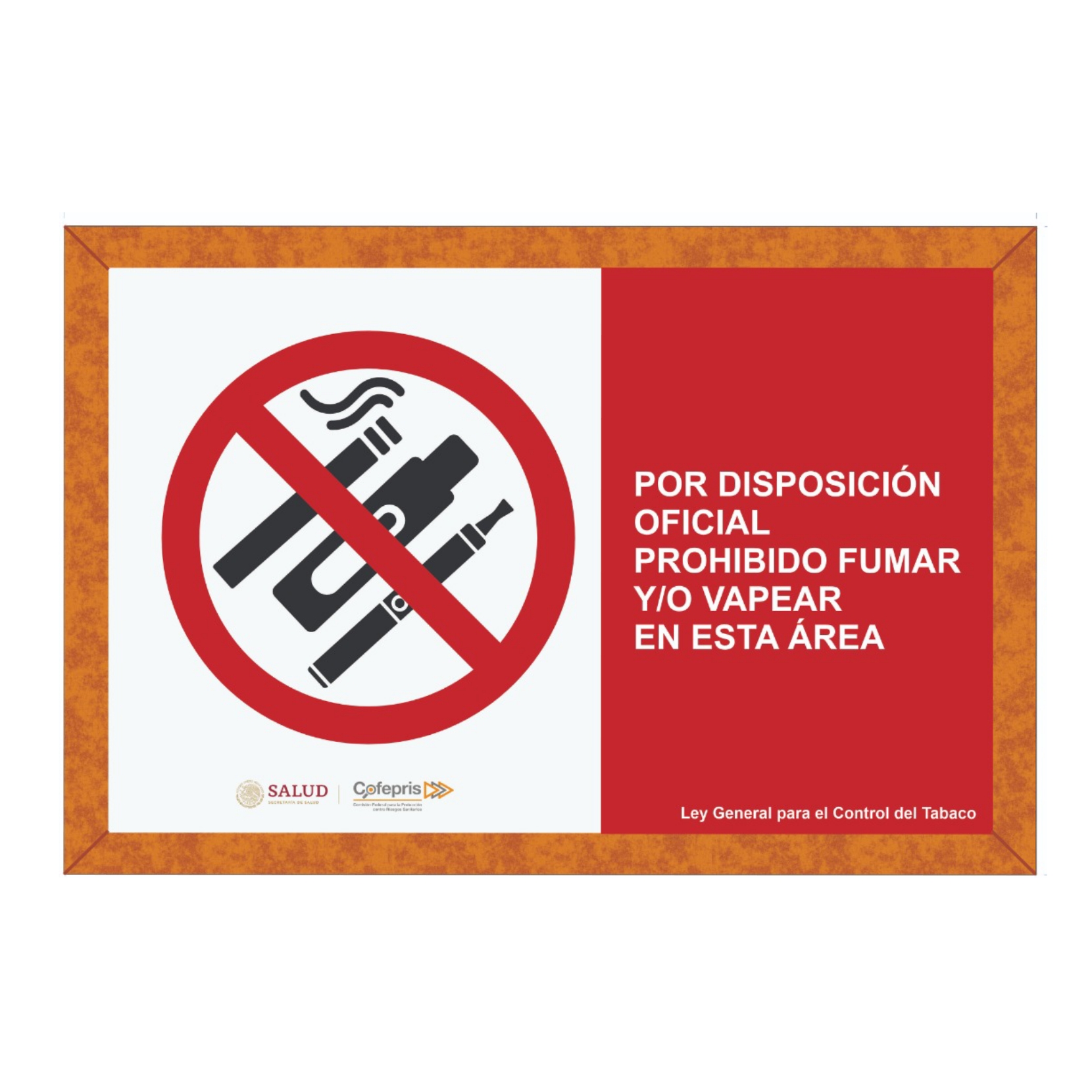 Señalamiento Prohibido Fumar Y/o Vapear con Vinil Impreso en Alta Resolucion Marca IMPRIME  Trovicel de 3mmSet 4 Pzas