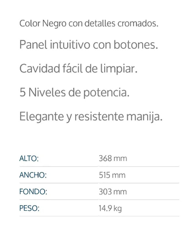 Microondas Winia De 1 .1 Pies Kos-1n1hbb Negro Elegante