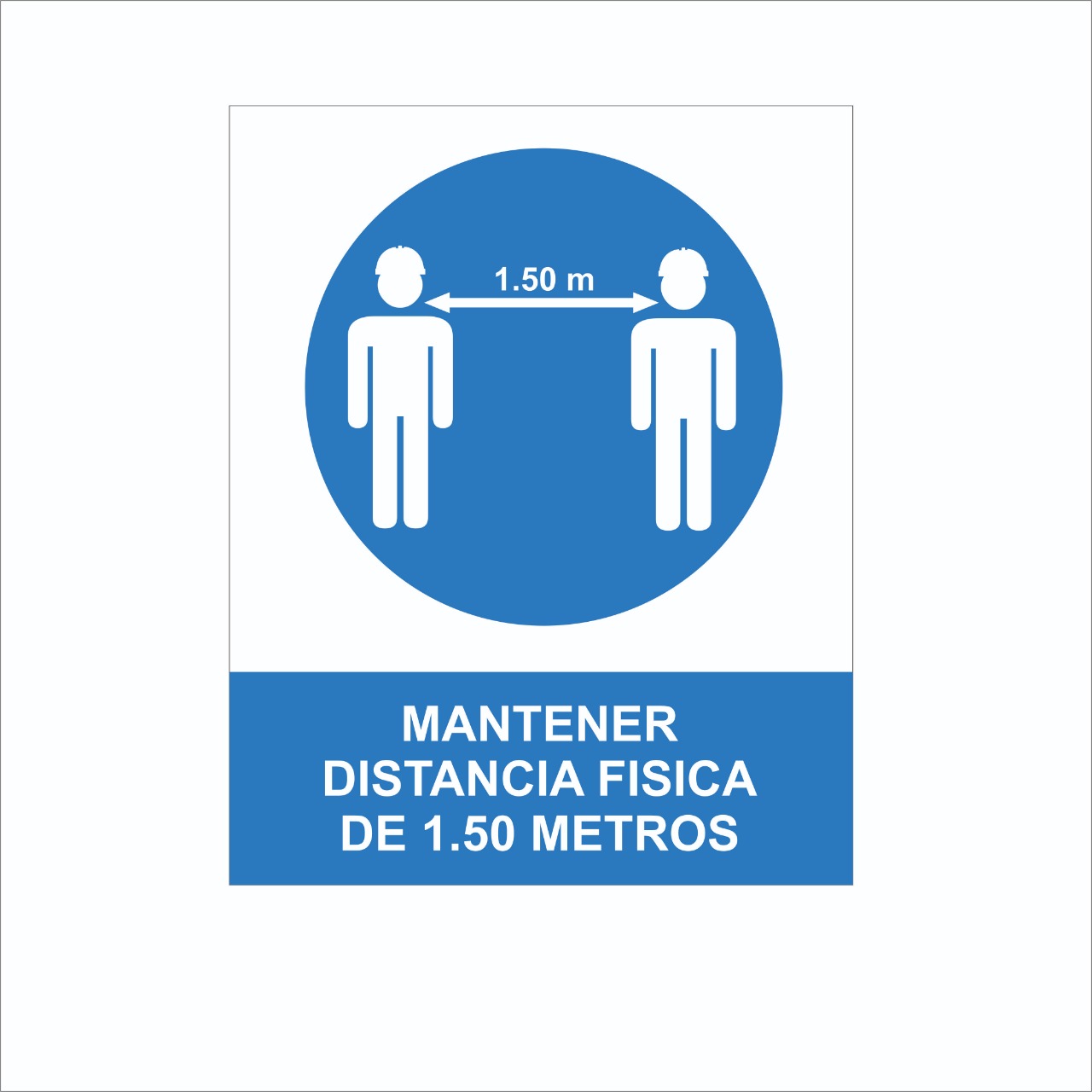 Señalamiento De Sana Distancia Para Comercio en Serigrafia Marca IMPRIME  Set 10 Pzas  25 X 20cm