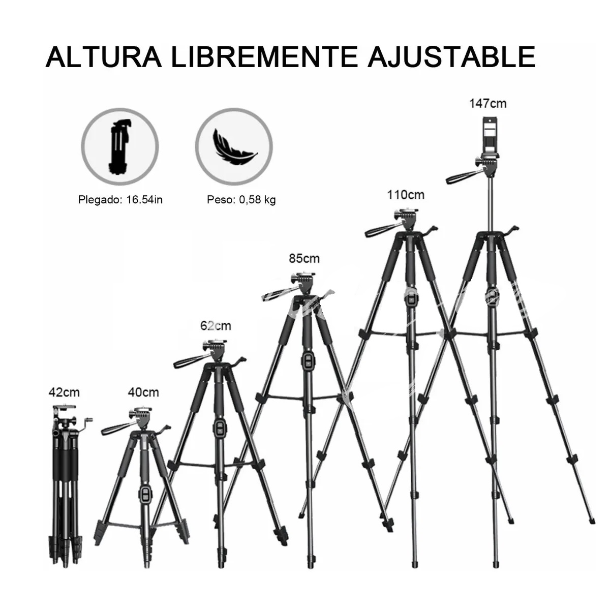 Tripie Para Fotografía Y Video Para Camaras