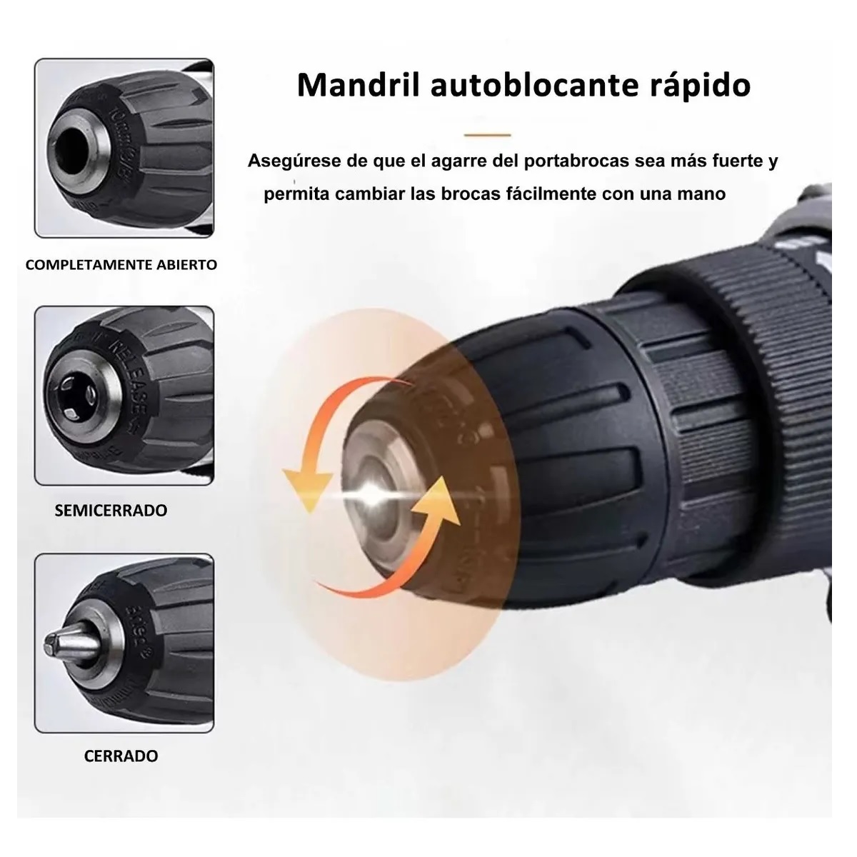 Taladro Atornillador De Impacto Inalámbrico Con 2 Baterías Amarillo c/Estuche