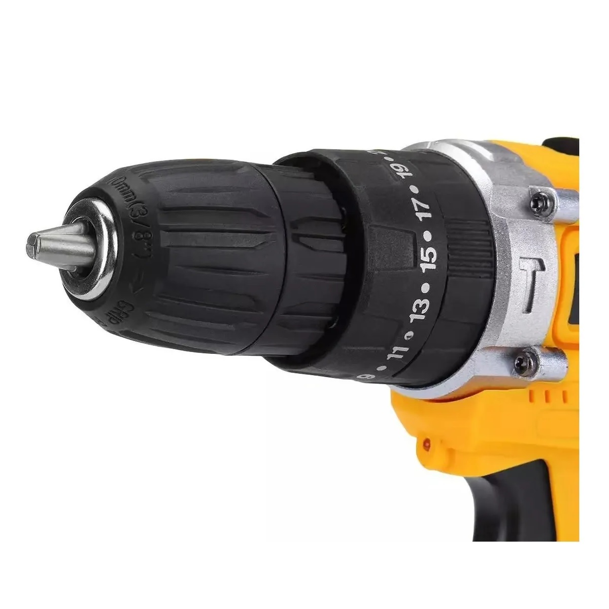 Taladro Atornillador De Impacto Inalámbrico Con 2 Baterías Amarillo c/Estuche