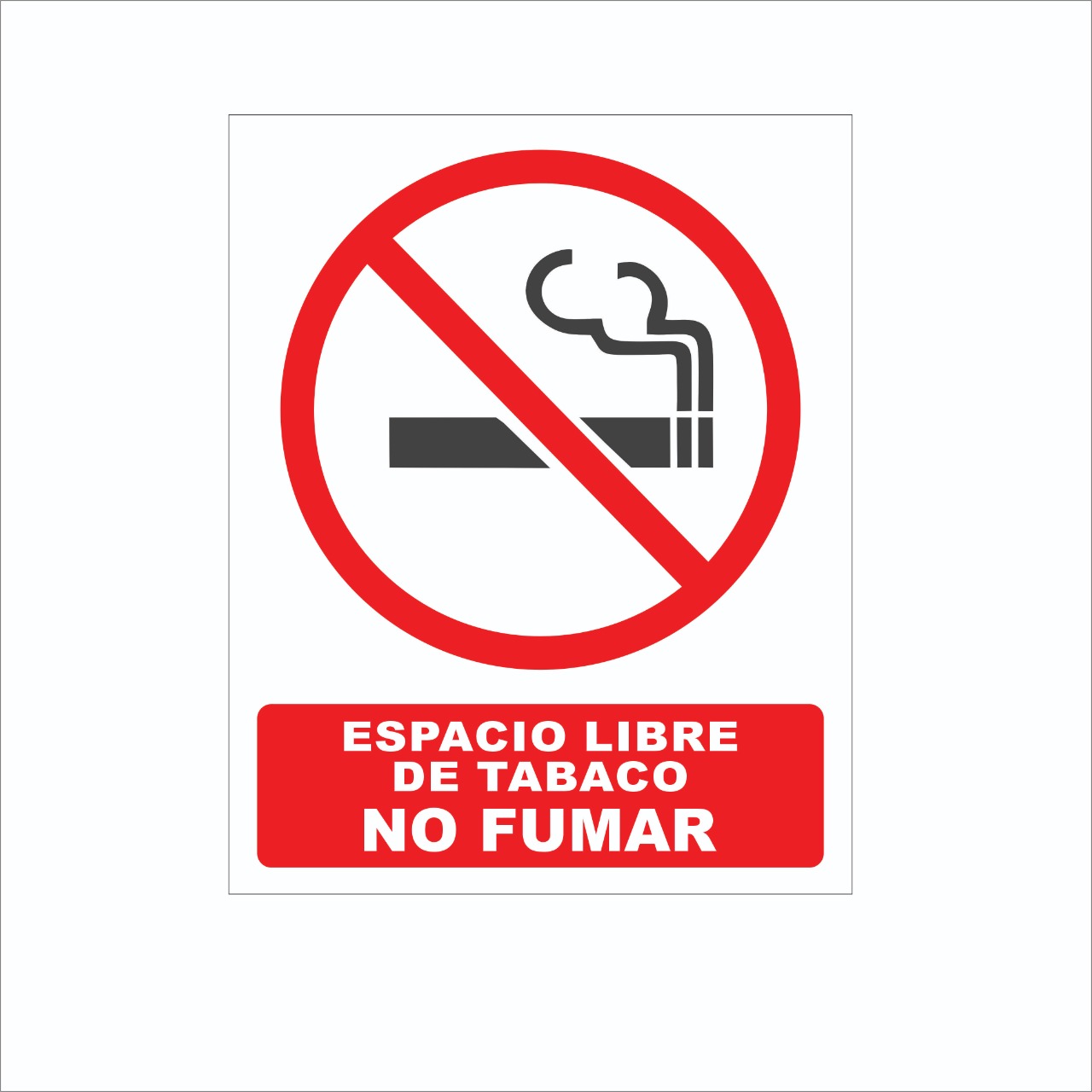 Señalamiento De No Fumar Para Comercio en Serigrafia Marca IMPRIME Set 10 Pzas 20 X 25cm