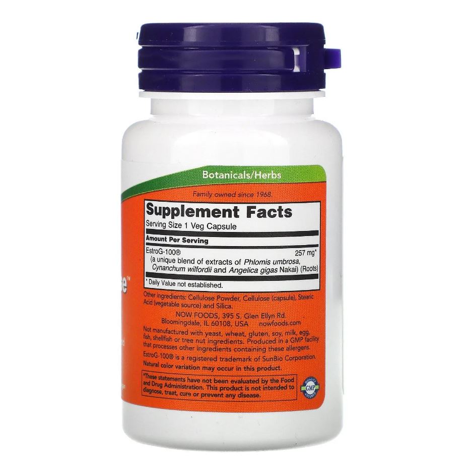 Now Foods, Herbal Pause con EstroG-100, 60 cápsulas 