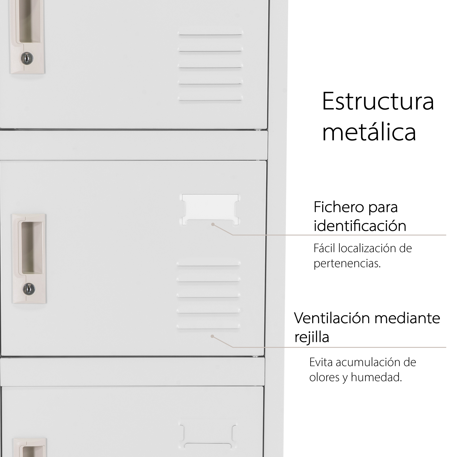 Locker Casillero Metálico Guardex C/ 6 Puertas Y Chapa