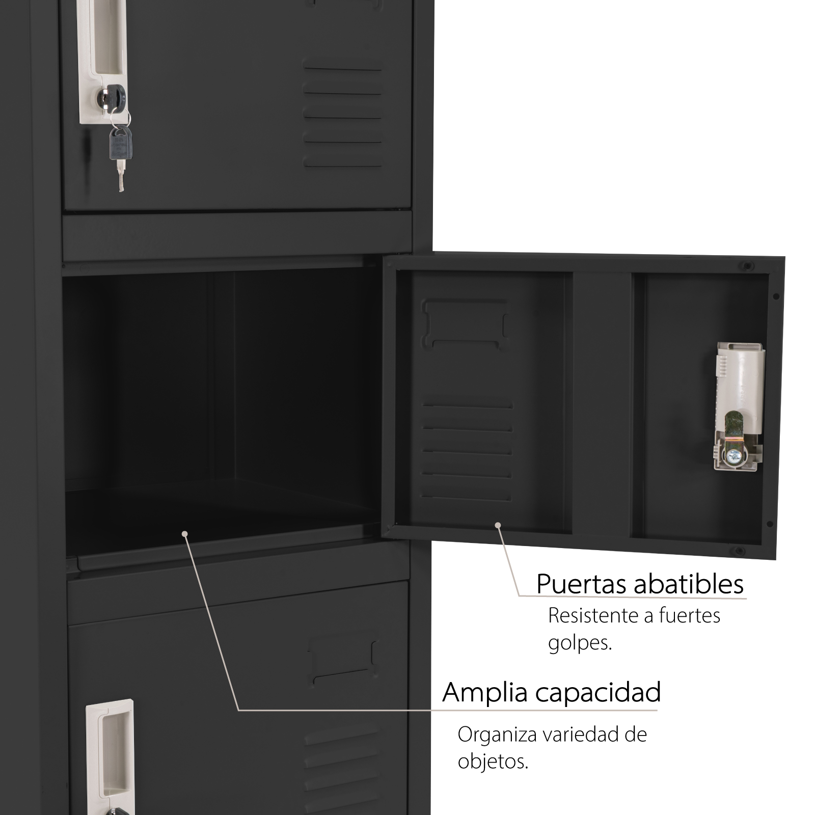Locker Casillero Metálico Guardex C/ 6 Puertas Y Chapa