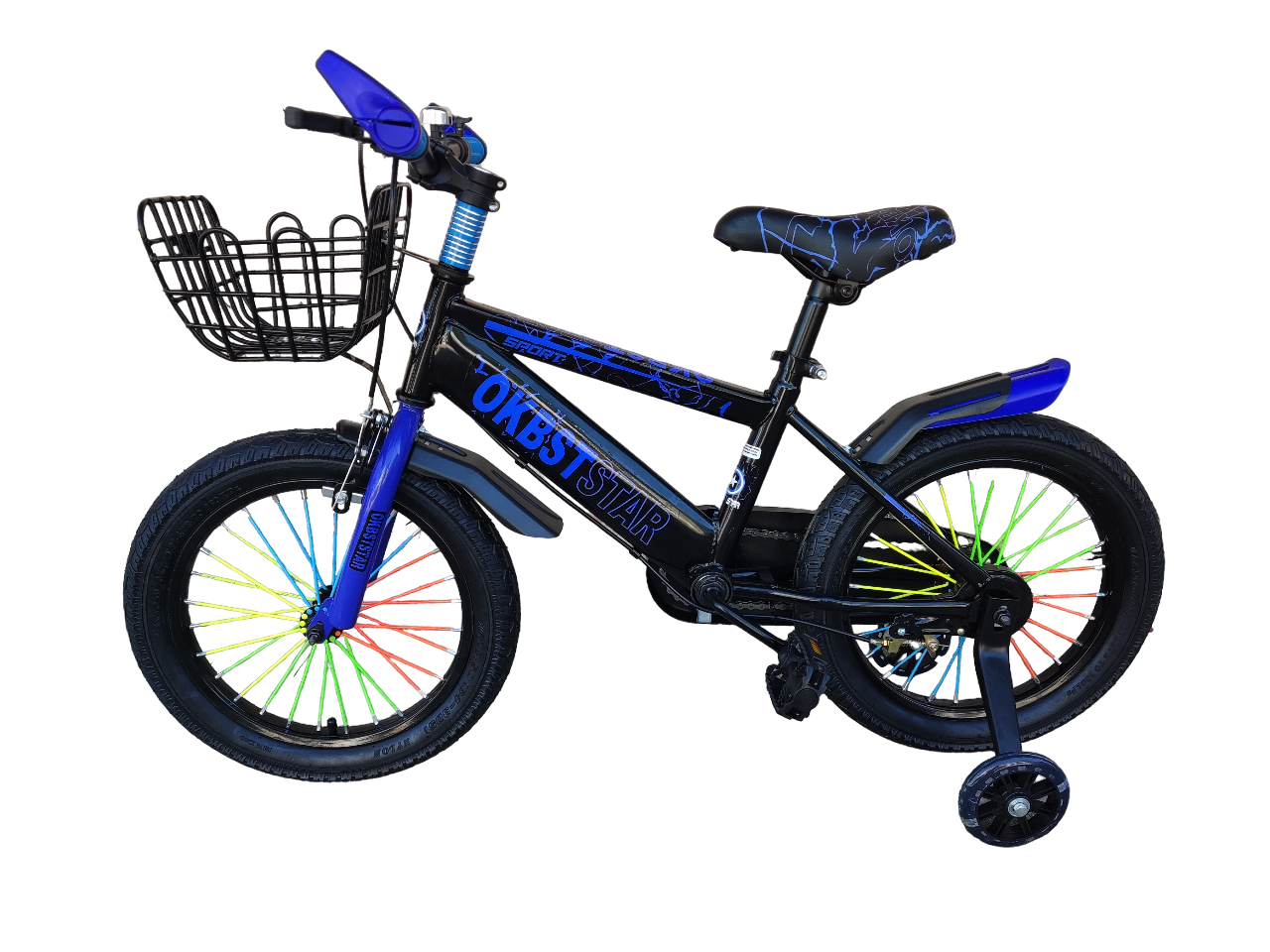 bicicleta para niños  tipo montaña rodada 16 con canasta rueditas y timbre 