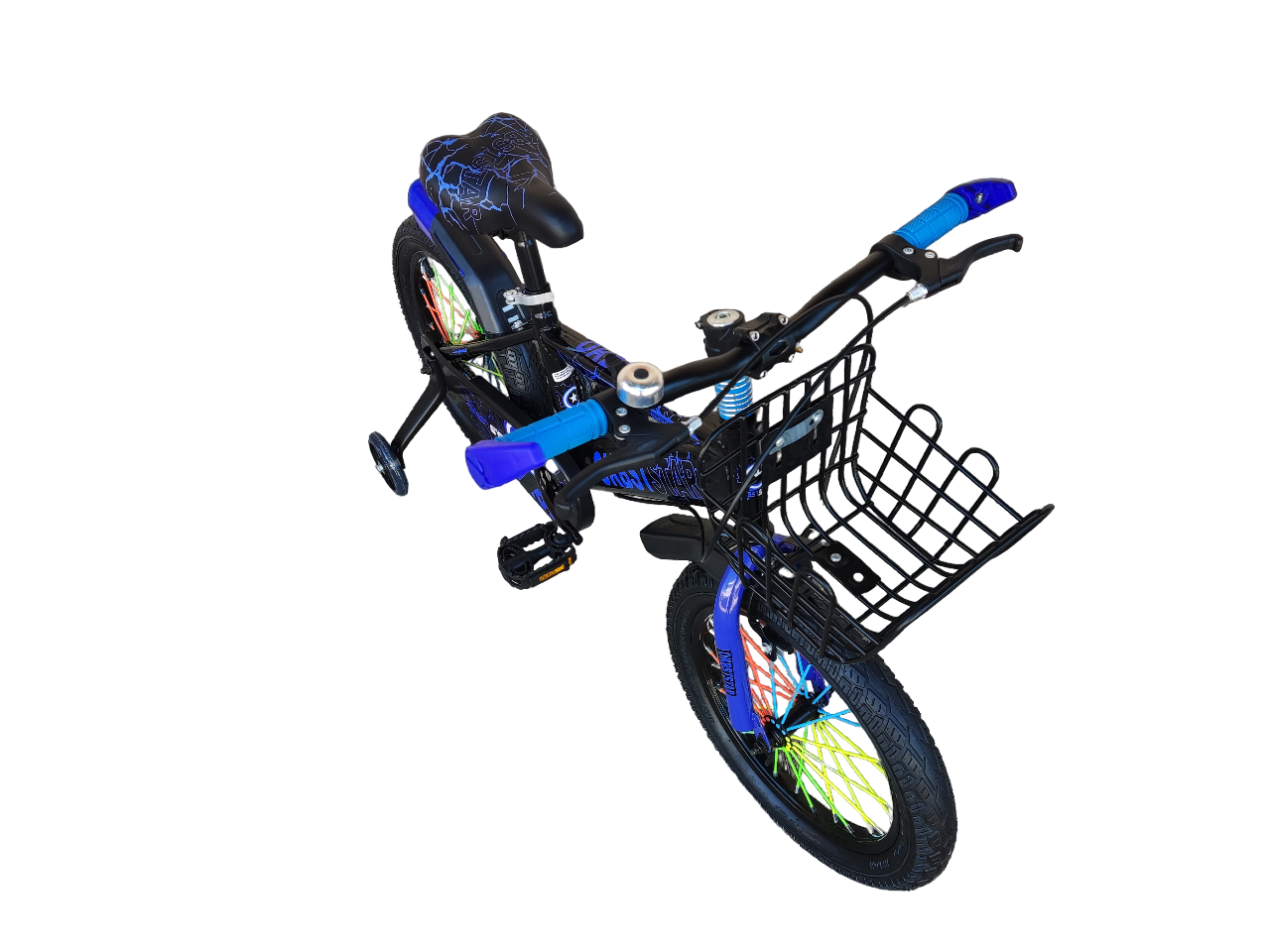 bicicleta para niños  tipo montaña rodada 16 con canasta rueditas y timbre 