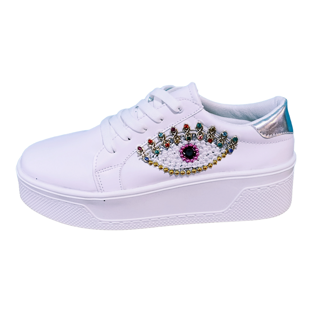 Tenis ojo turco plataforma en tendencia moda de mujer