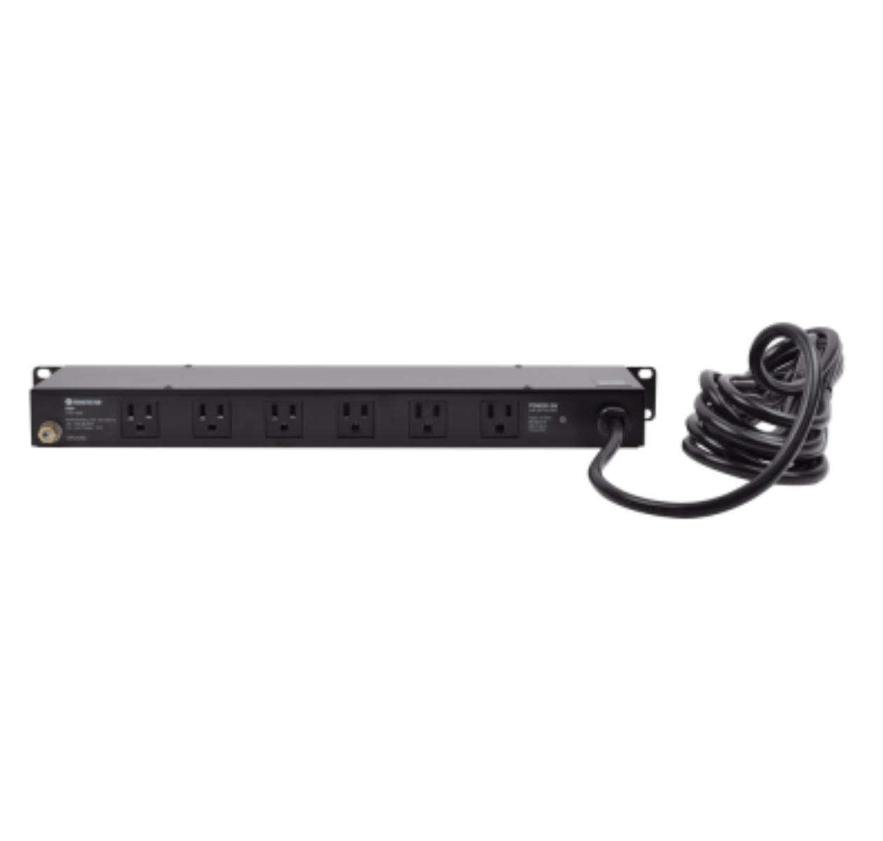 Barra Multicontactos PDU Horizontal 1UR 6 Contactos Tipo Nema 5-15R Voltaje 110VCA 50/60HZ ENS-PDU6