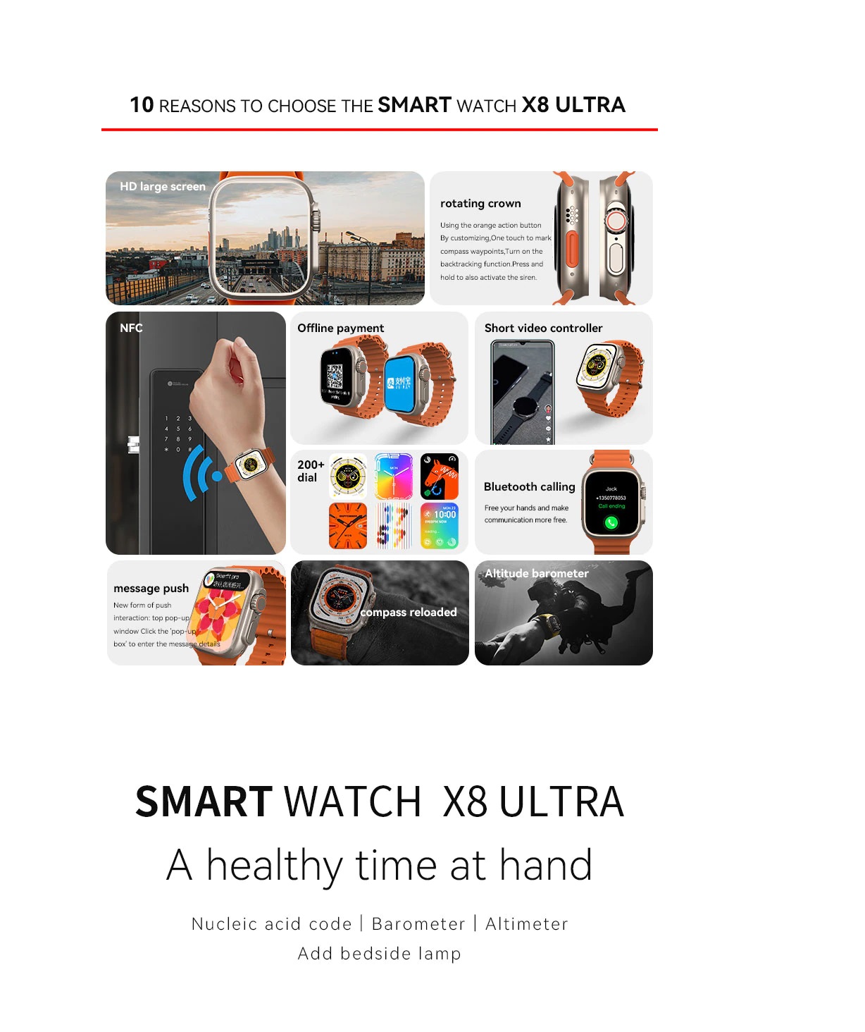 SmartWatch 8 ULTRA MAX Reloj inteligente Series 8 w&O ShopinistaMeta.