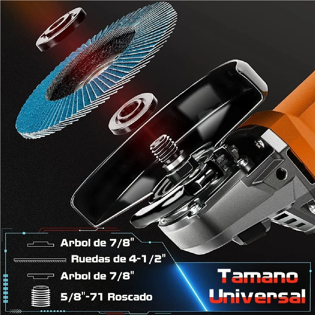 Mini Esmeriladora Angular Pulidora 860 W 127v +10 Accesorios