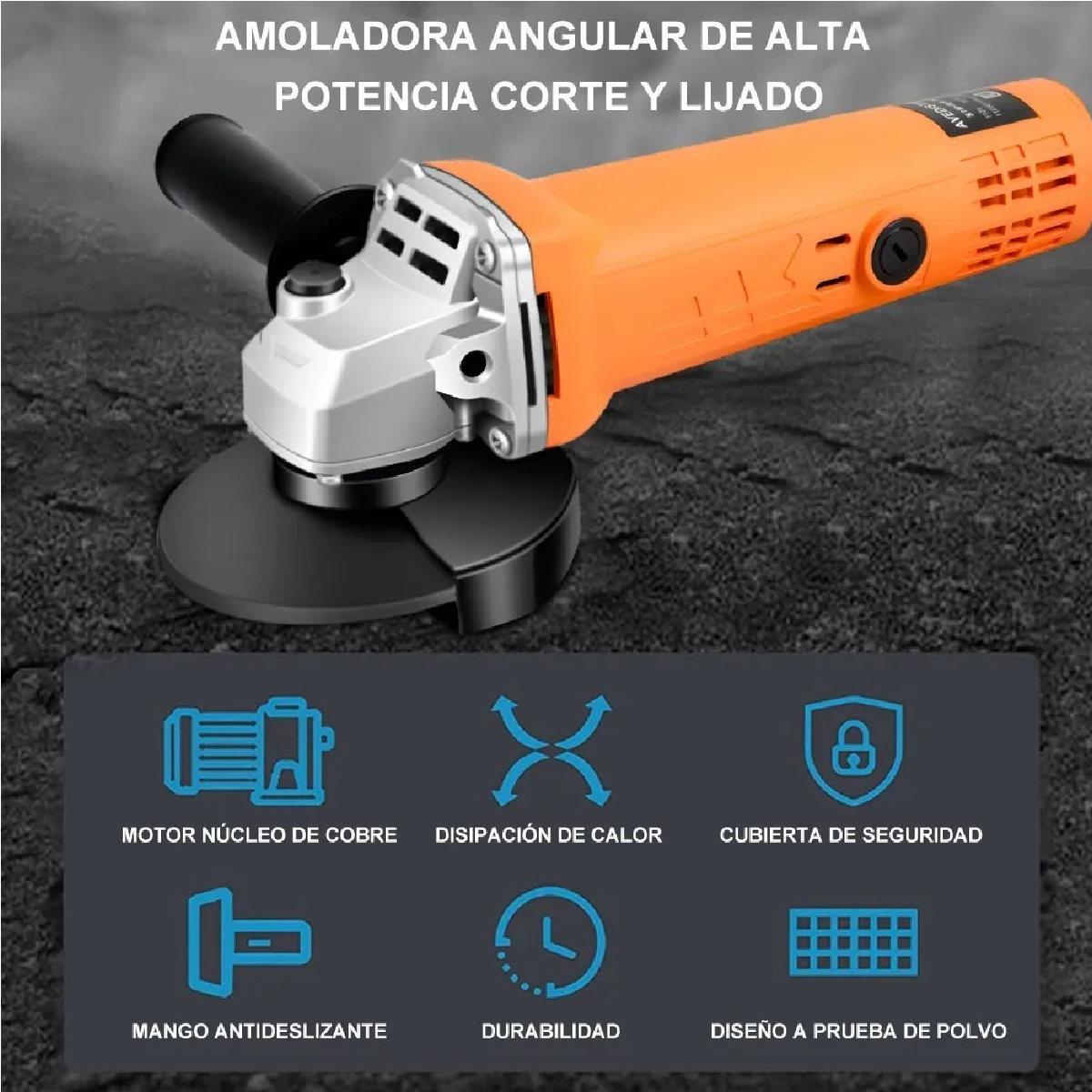 Mini Esmeriladora Angular Pulidora 860 W 127v +10 Accesorios
