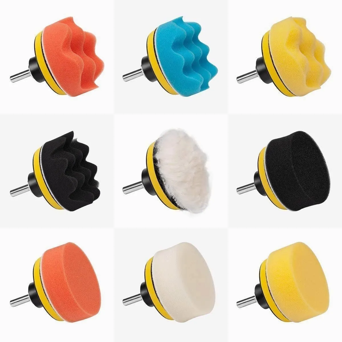 Kit Para Pulir 3 Inch Auto/borlas/ktaladro/esponjas 22Pzas