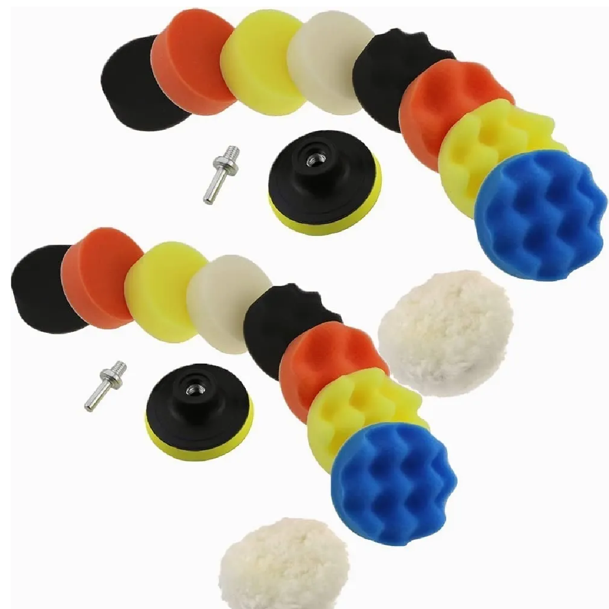 Kit Para Pulir 3 Inch Auto/borlas/ktaladro/esponjas 22Pzas