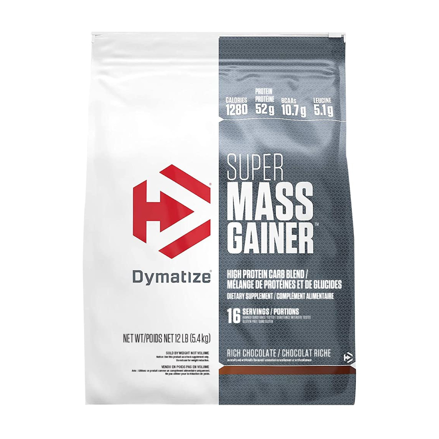 Ganador Dymatize Super Mass Gainer 12lbs - Chocolate