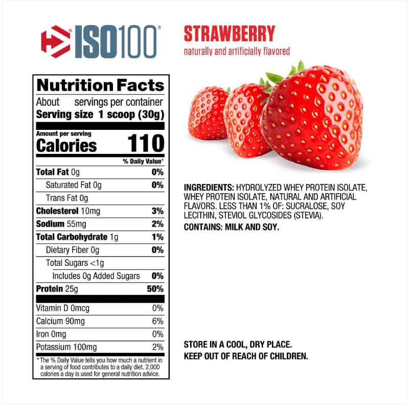 Proteina Dymatize ISO 100 Hydrolyzed 5 Lbs 71 Serv. - Chocolate con Mani