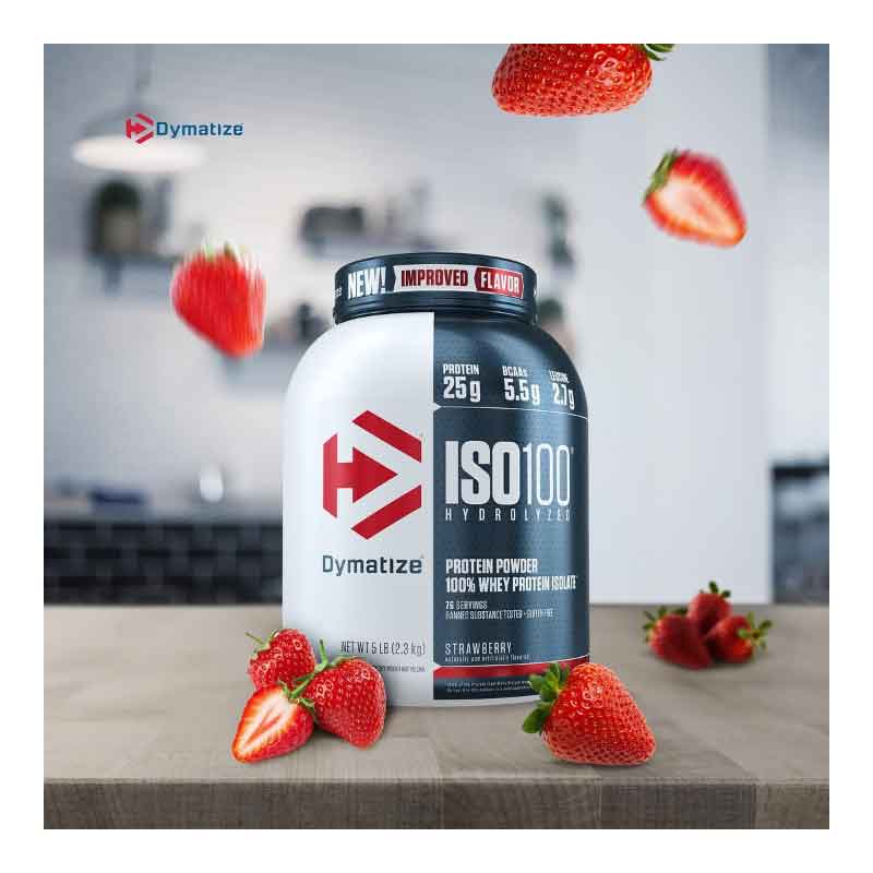 Proteina Dymatize ISO 100 Hydrolyzed 5 Lbs 71 Serv. - Chocolate con Mani