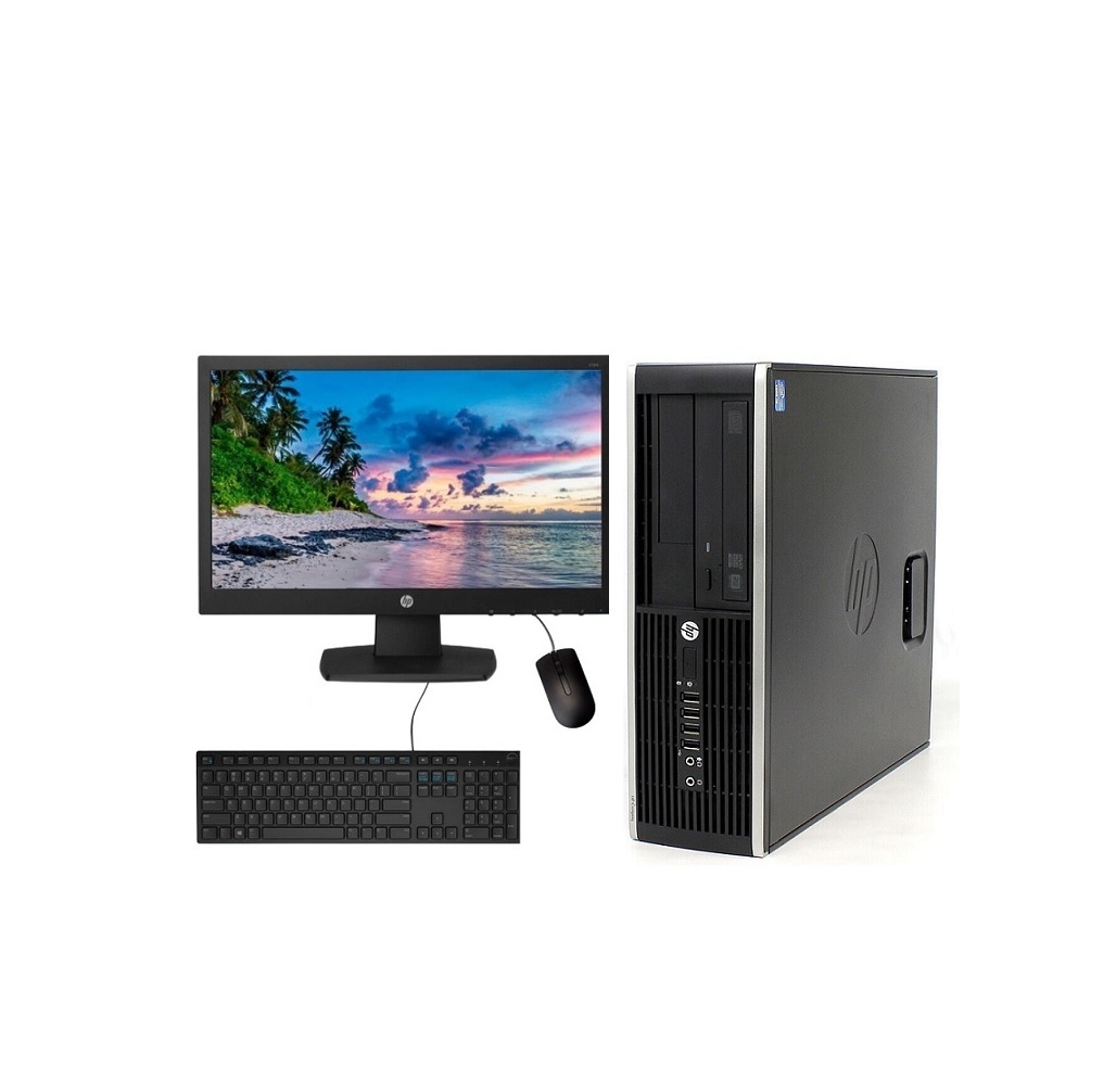 PC HP 8200 SFF- Core I5, 2da gen- 4GB RAM- 500GB HDD- Monitor 19"- Windows 10 Pro- Equipo Clase A, Reacondicionado. 