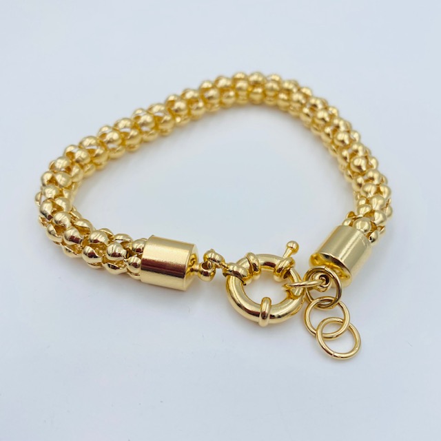 Pulsera Tubo- Baño de Oro 18K