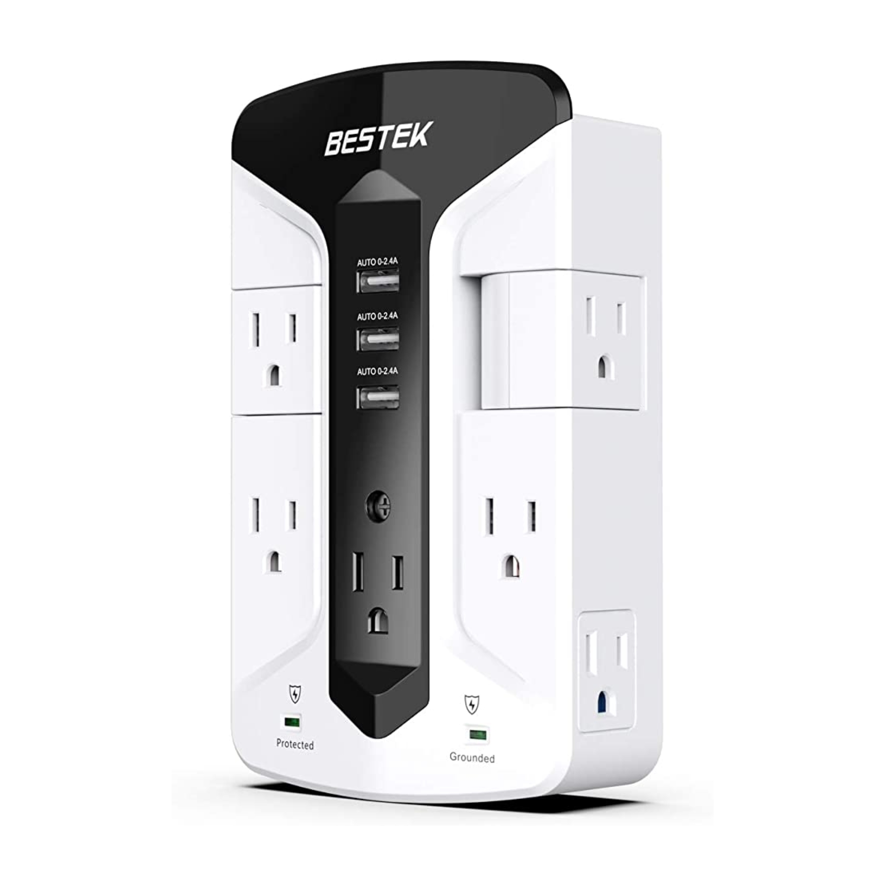 Multicontacto De Pared 7 Entradas 1875 Watts Bestek SMAC - BLANCO