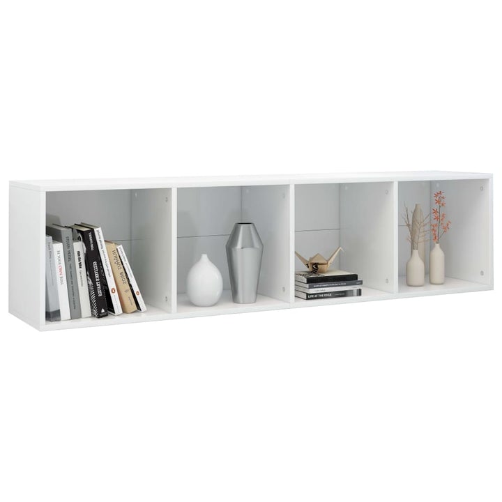 Mueble De Tv Y Librero 2 En 1 Blanco