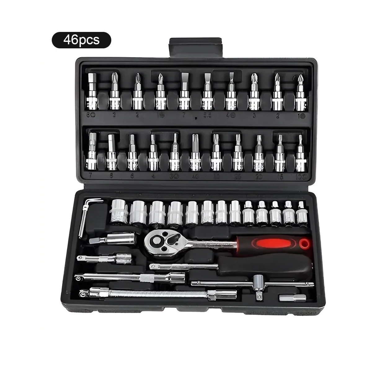 Herramienta Dados De Llave De Trinquete De En Caja Negro