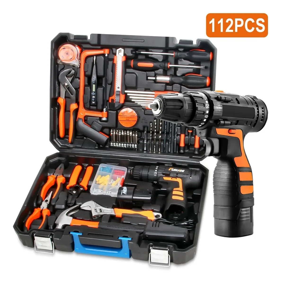 Kit De Herramientas Con Inalambricos Taladro Eléctrico112pcs