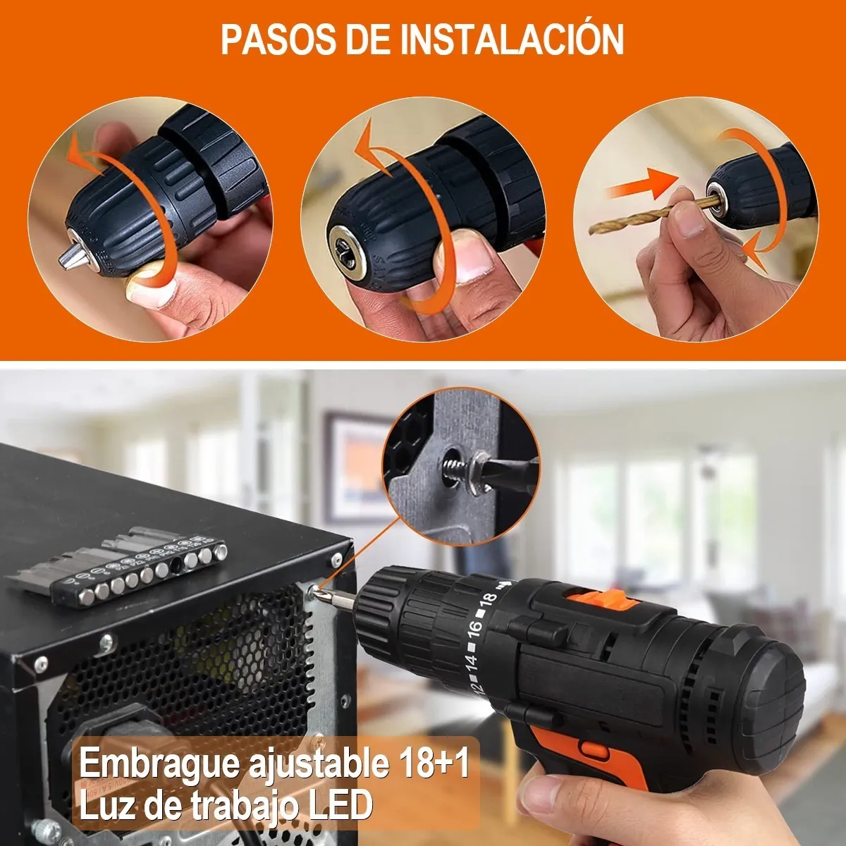 Kit De Herramientas Con Inalambricos Taladro Eléctrico112pcs
