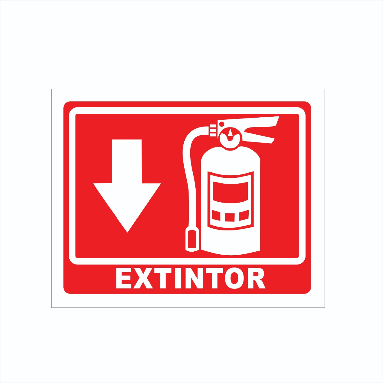 Señalamiento De Extintor Para Comercio en Serigrafia Marca IMPRIME Set 25 Pzas 20 X 25cm