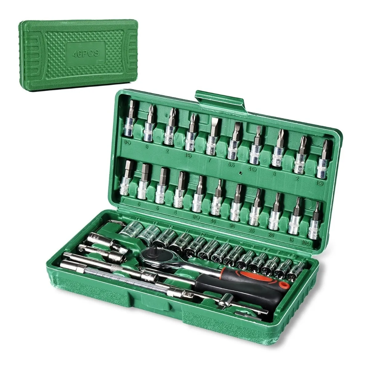 Juego De Herramienta Mecanica Automotriz Dado Acerokit 46pcs