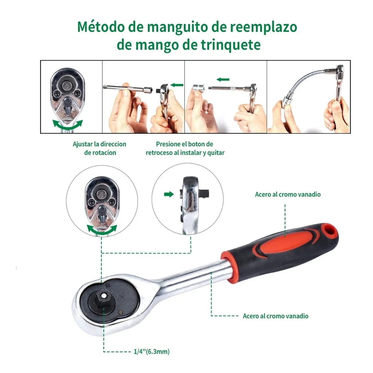 Juego De Herramienta Mecanica Automotriz Dado Acerokit 46pcs