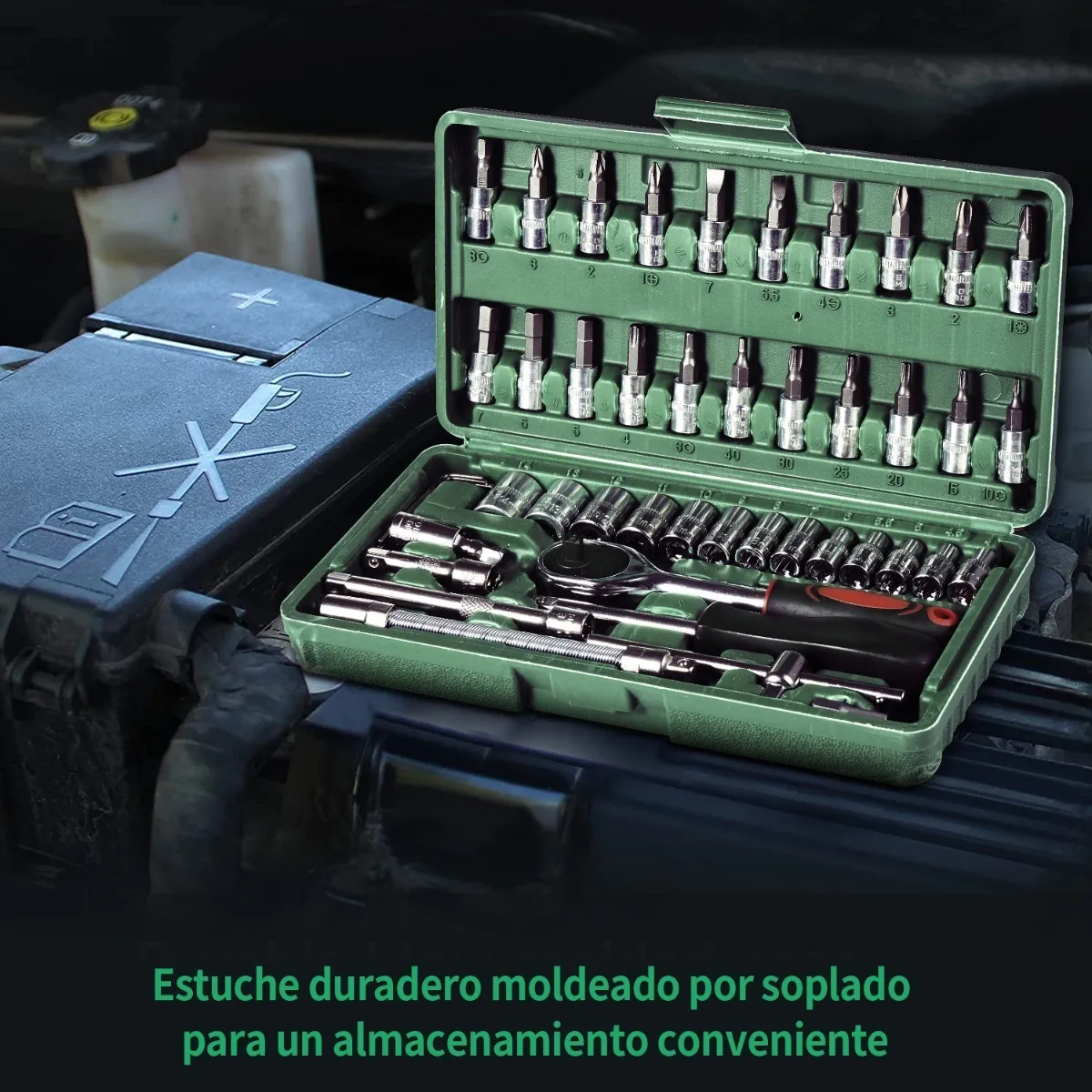 Juego De Herramienta Mecanica Automotriz Dado Acerokit 46pcs