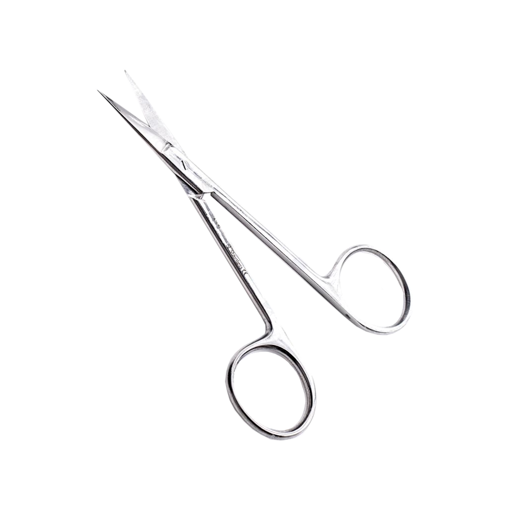 Juego 2 Tijeras Iris Recta y Curva de Acero Inoxidable 11 Cm