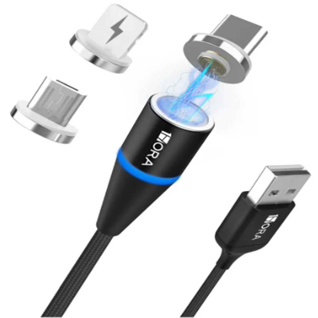 Cable Magnético Imán 3en1 Carga Rápida V8 Tipo C iPhone 1 hora