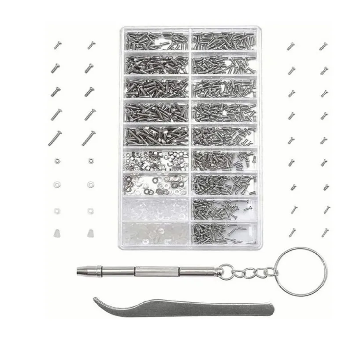 Juego De 1000 Tornillos Tuercas Reloj Gafas Gafas Reparación