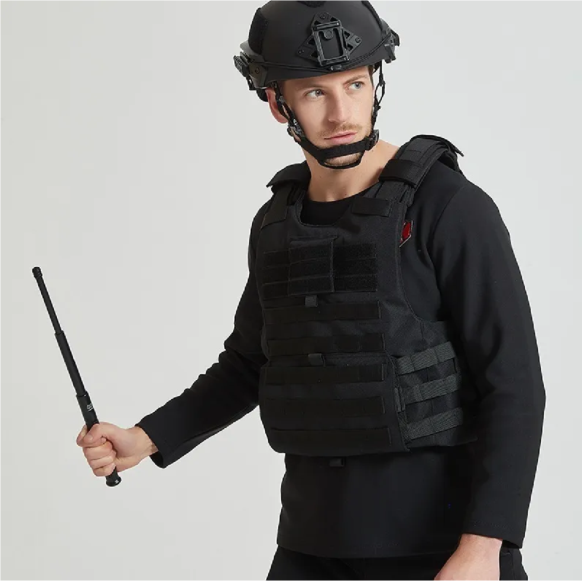 Bastón Telescópico De Acero Aleado De Autodefensa 66 Cm