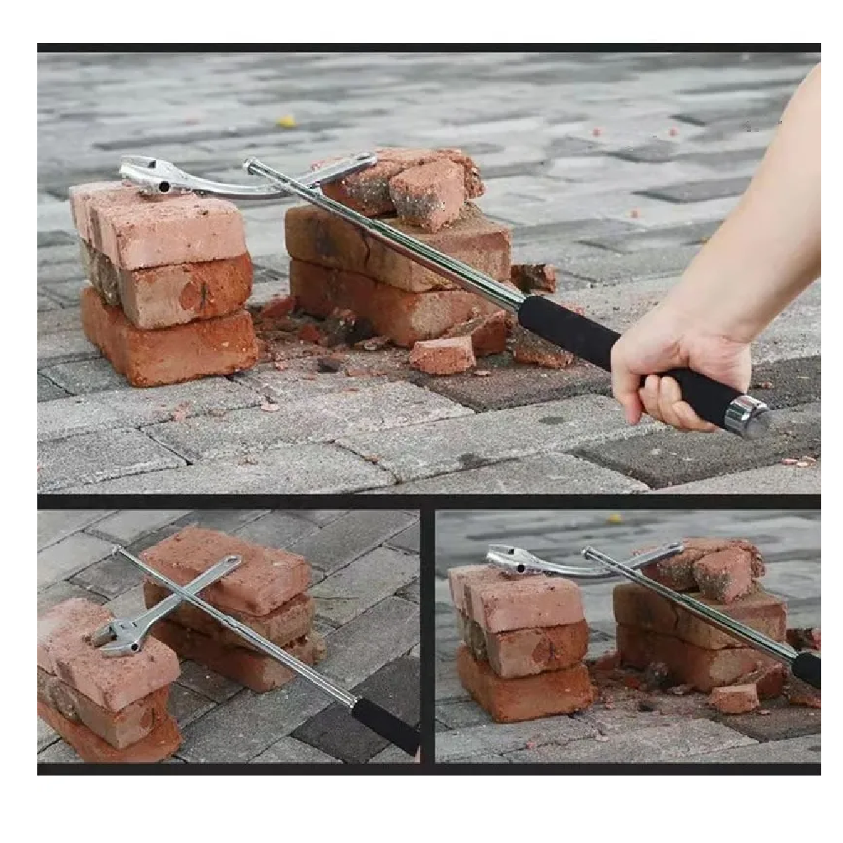 Bastón Telescópico De Acero Aleado De Autodefensa 66 Cm