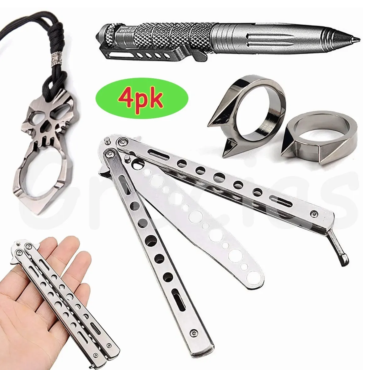 Cuchillo De Mariposa Y Arma Oculta De Autodefensa Táctica